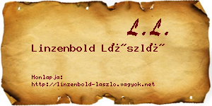Linzenbold László névjegykártya